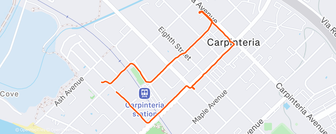 Map of the activity, PodWalk breakfast