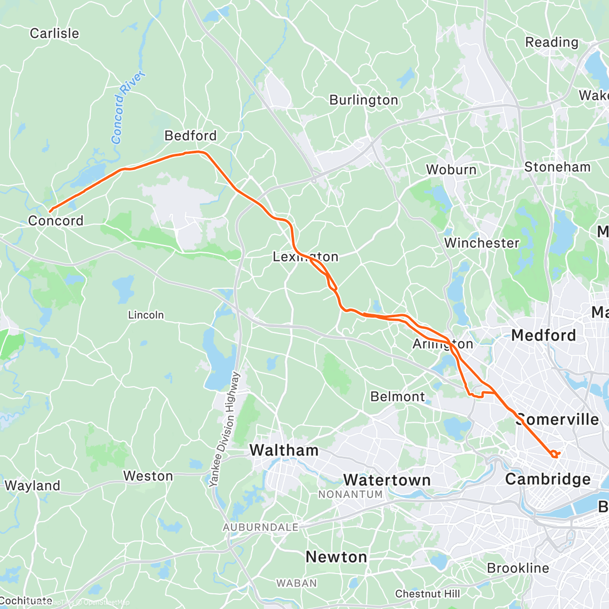 Map of the activity, Minute Man.