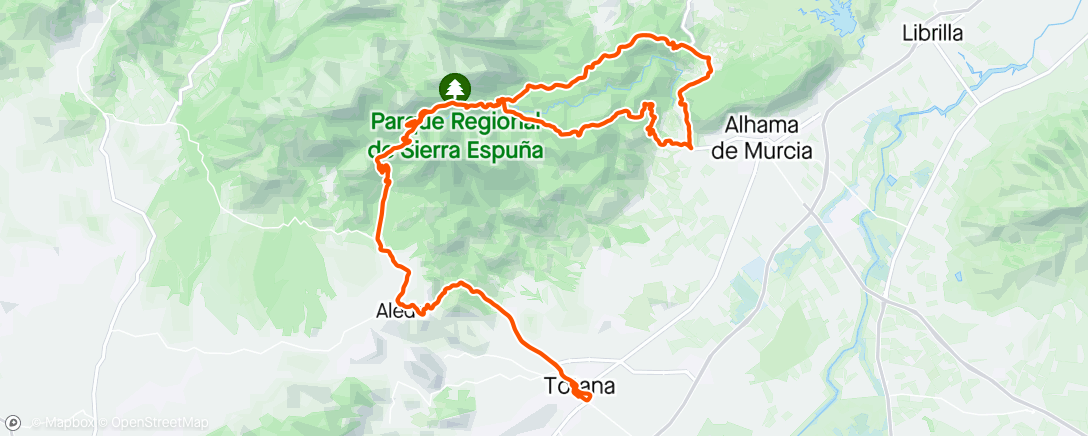 Map of the activity, Sierra Espuña ⛰️