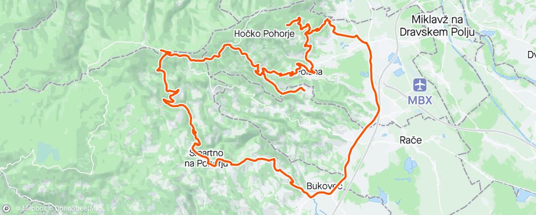 Mapa de la actividad, Pohorje