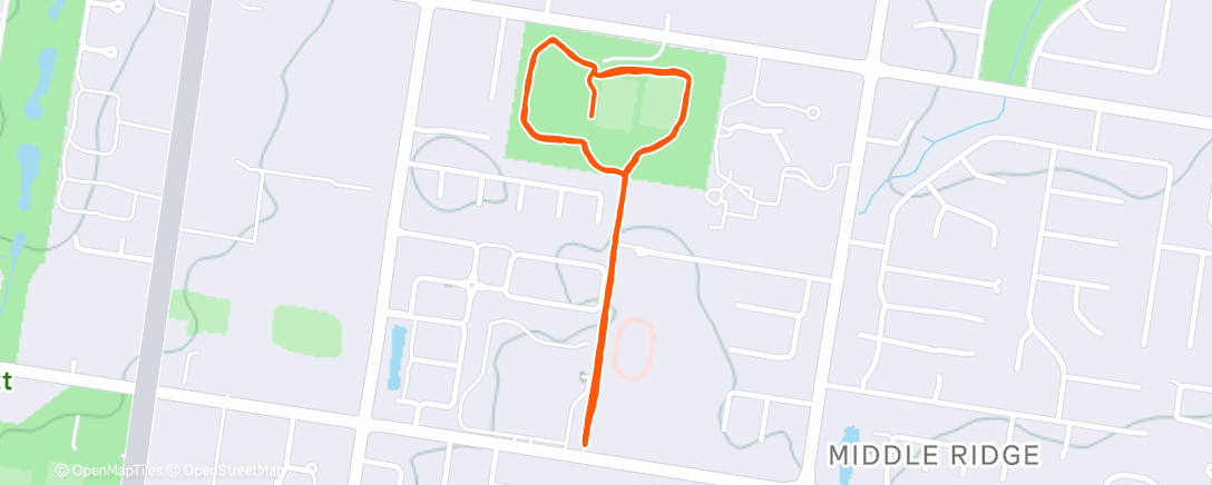 Map of the activity, Morning Run