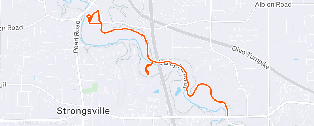 Map of the activity, Morning Run