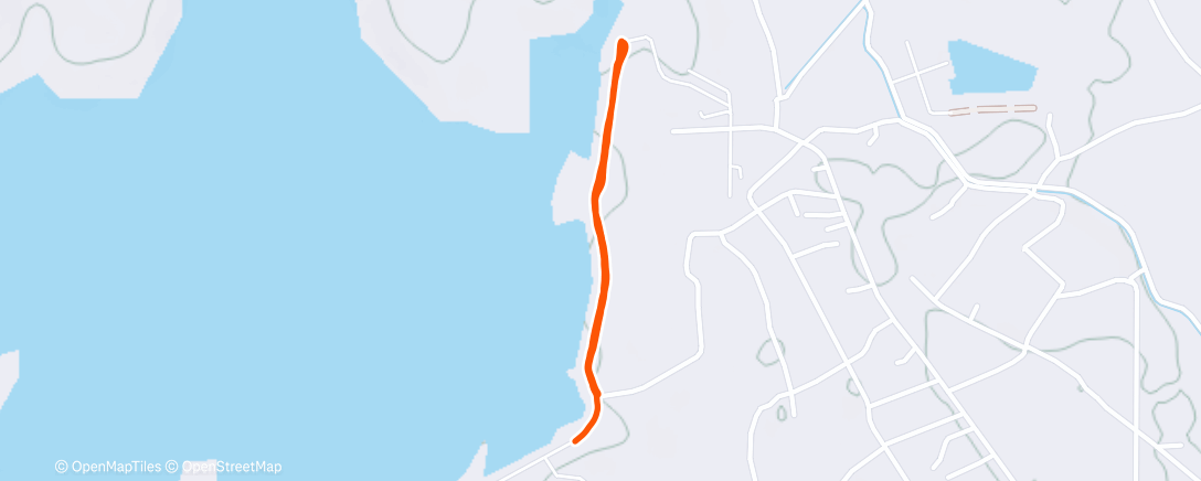 Map of the activity, Afternoon Run