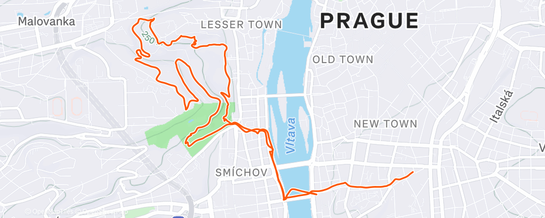 Map of the activity, Back to the park