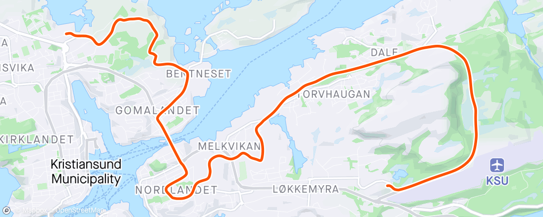 Map of the activity, Retur etter sykkelservice