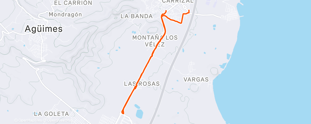 Карта физической активности (Carrera de noche)