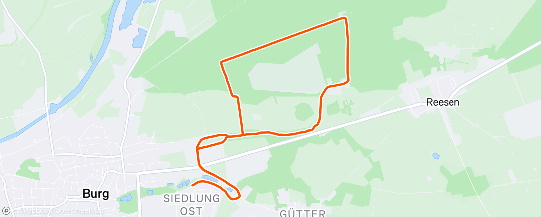 Map of the activity, Lauf am Morgen