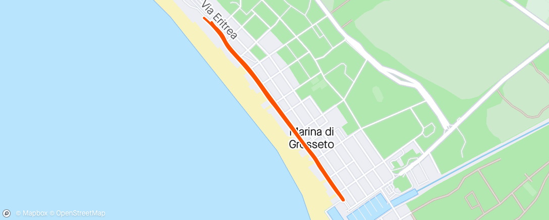 Map of the activity, Triathlon Olimpico Marina di Grosseto