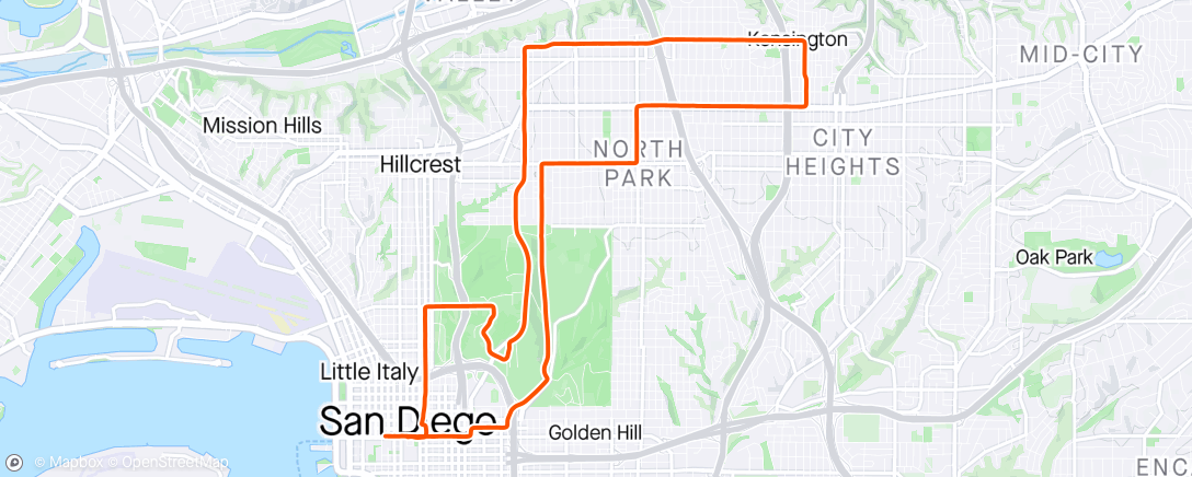 Map of the activity, Balboa Park and SD neighborhood explore