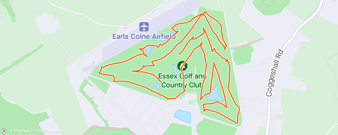 Map of the activity, The Essex Golf Course