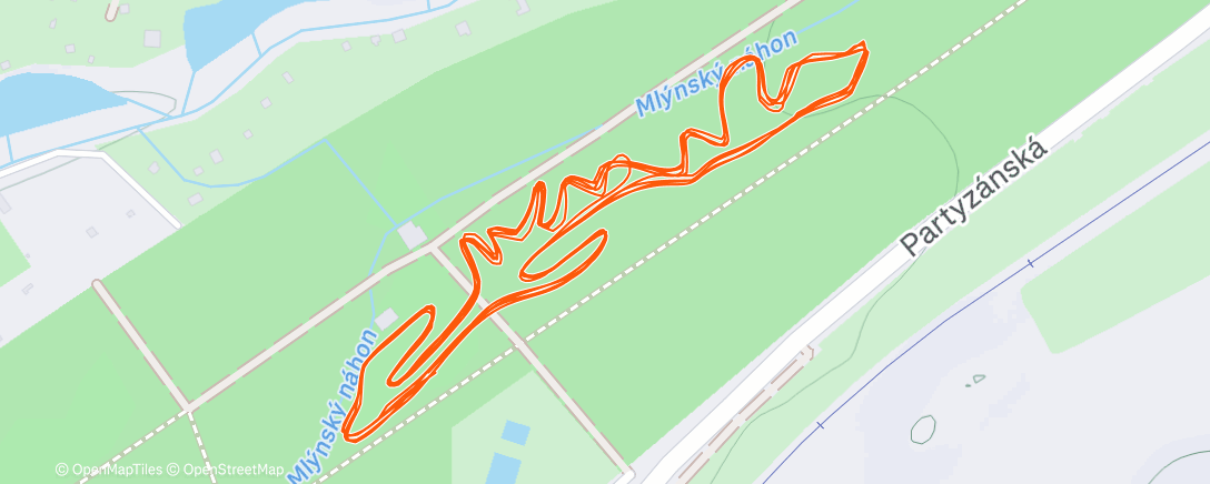 Map of the activity, MČR v Přespolním běhu