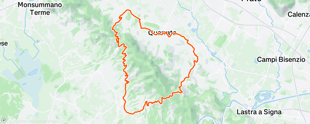 Map of the activity, Giro mattutino