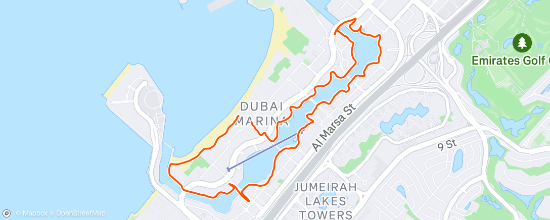Map of the activity, Marina Loop