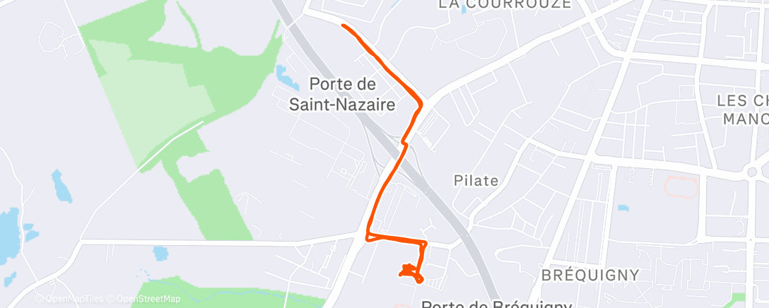 Map of the activity, Vélo taf 🎾