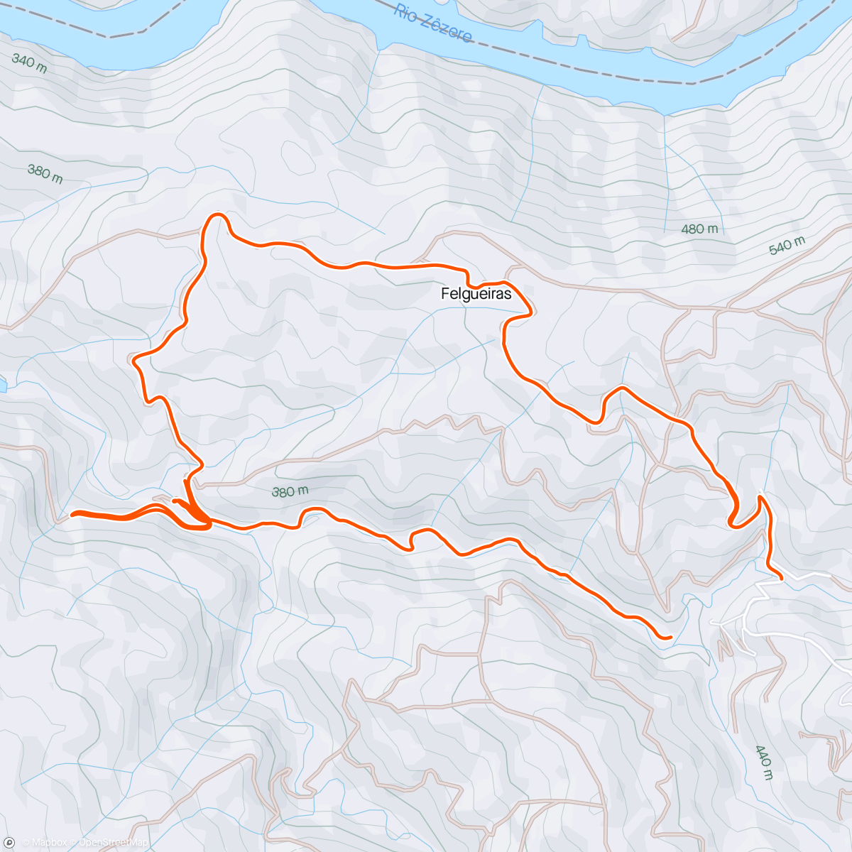 Map of the activity, Amazing run hike of the Vale de Moses trail including a waterfall 🏊‍♂️