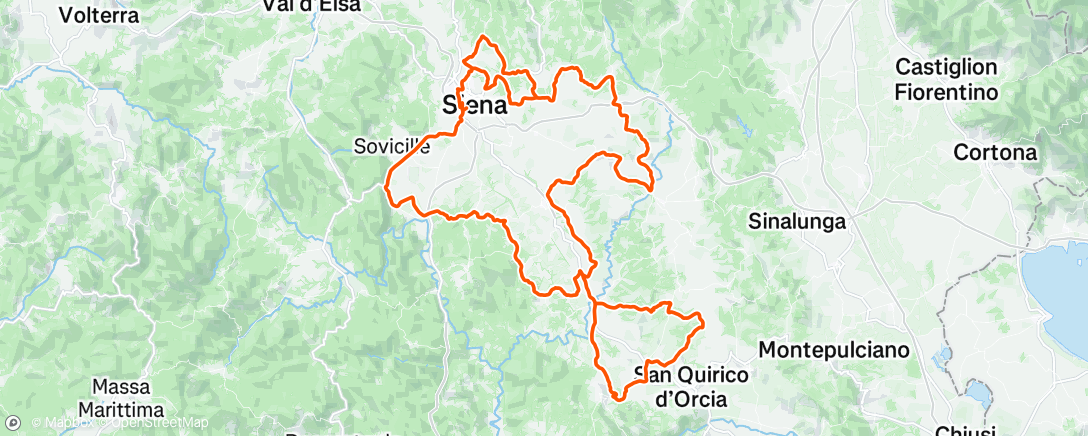 Map of the activity, Lunch Ride