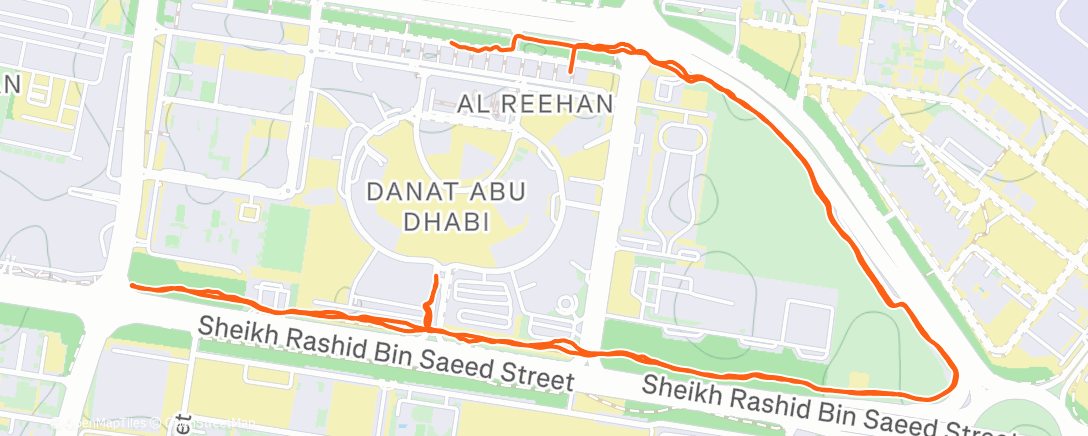 Map of the activity, Night Walk