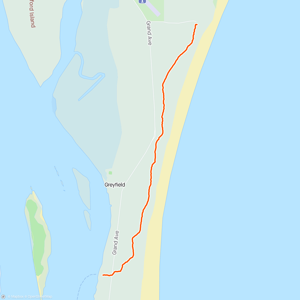 Map of the activity, Backpacking to Stafford Beach campground