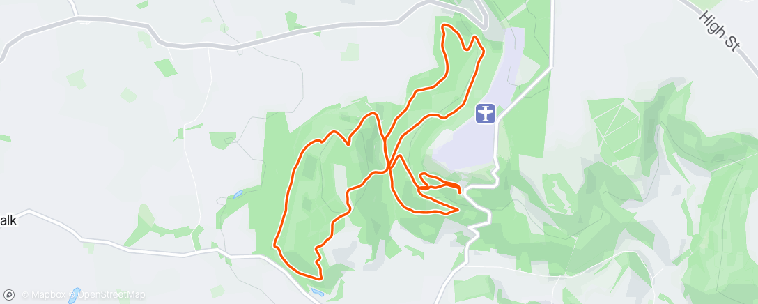 Map of the activity, Hooded Horse 10K