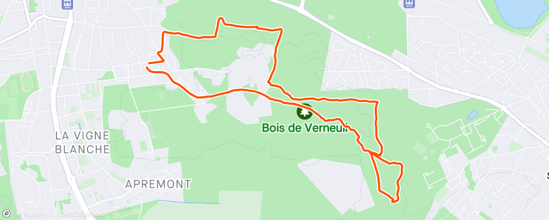 「Course à pied le midi」活動的地圖