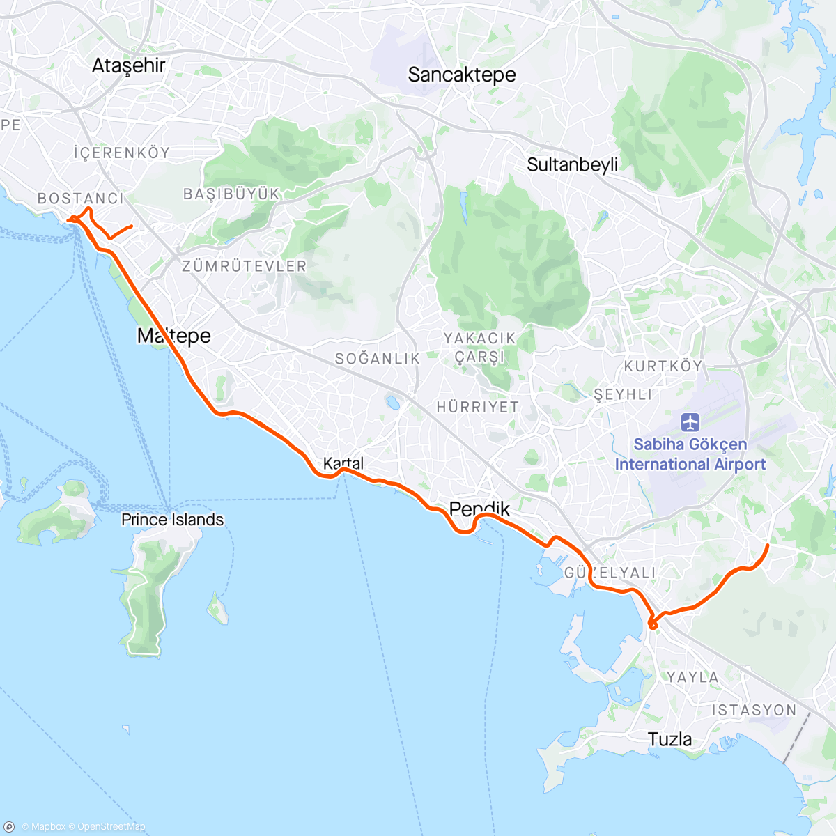 Map of the activity, Giant 23 Nisan Ride - KÖ