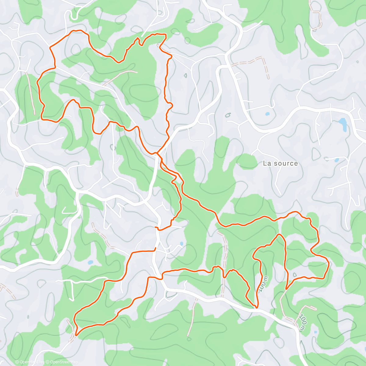 Карта физической активности (Trail des Grands Fonds)