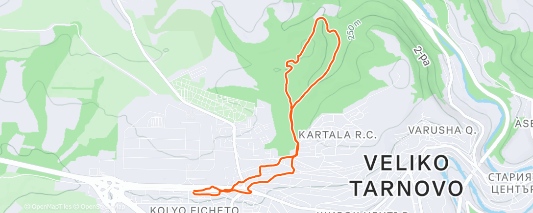 Map of the activity, Lunch Hike