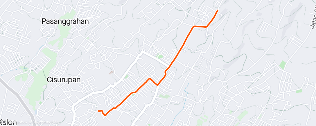 Map of the activity, Morning walk.