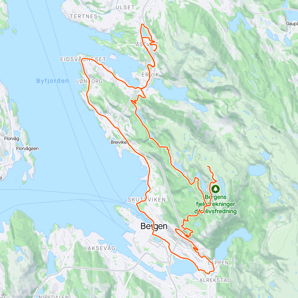 Map of the activity, Runde med Rundemanen