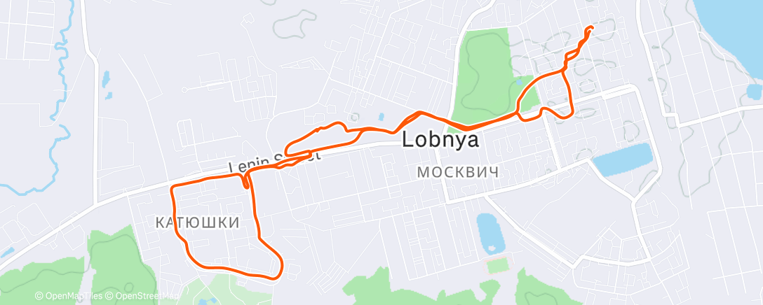 Map of the activity, Дневной забег