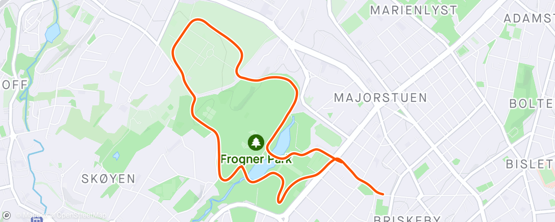 Map of the activity, Evening Run🧘🏼‍♂️