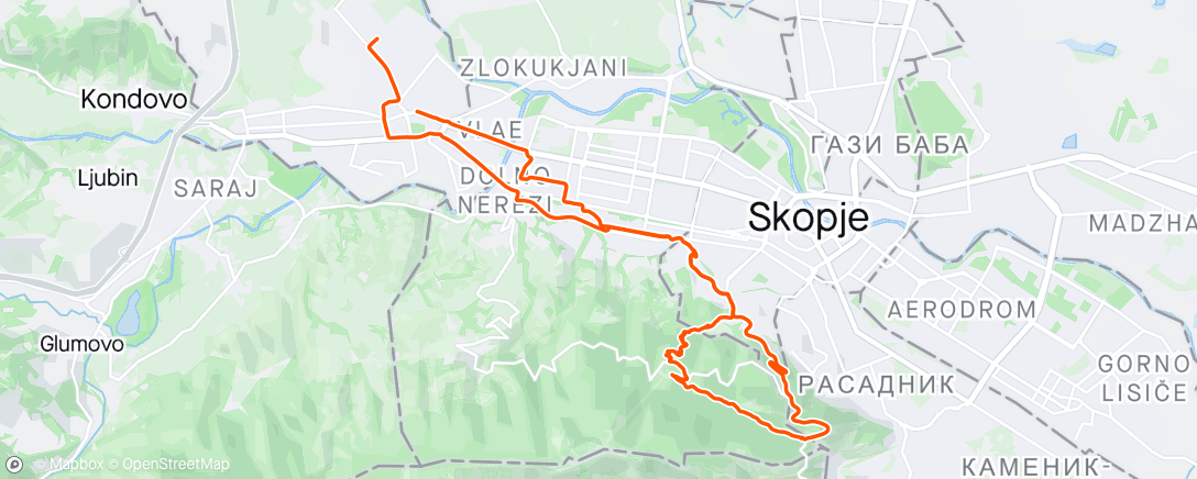 Map of the activity, Средно Водно