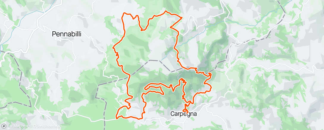 「Carpegna mi Basta」活動的地圖