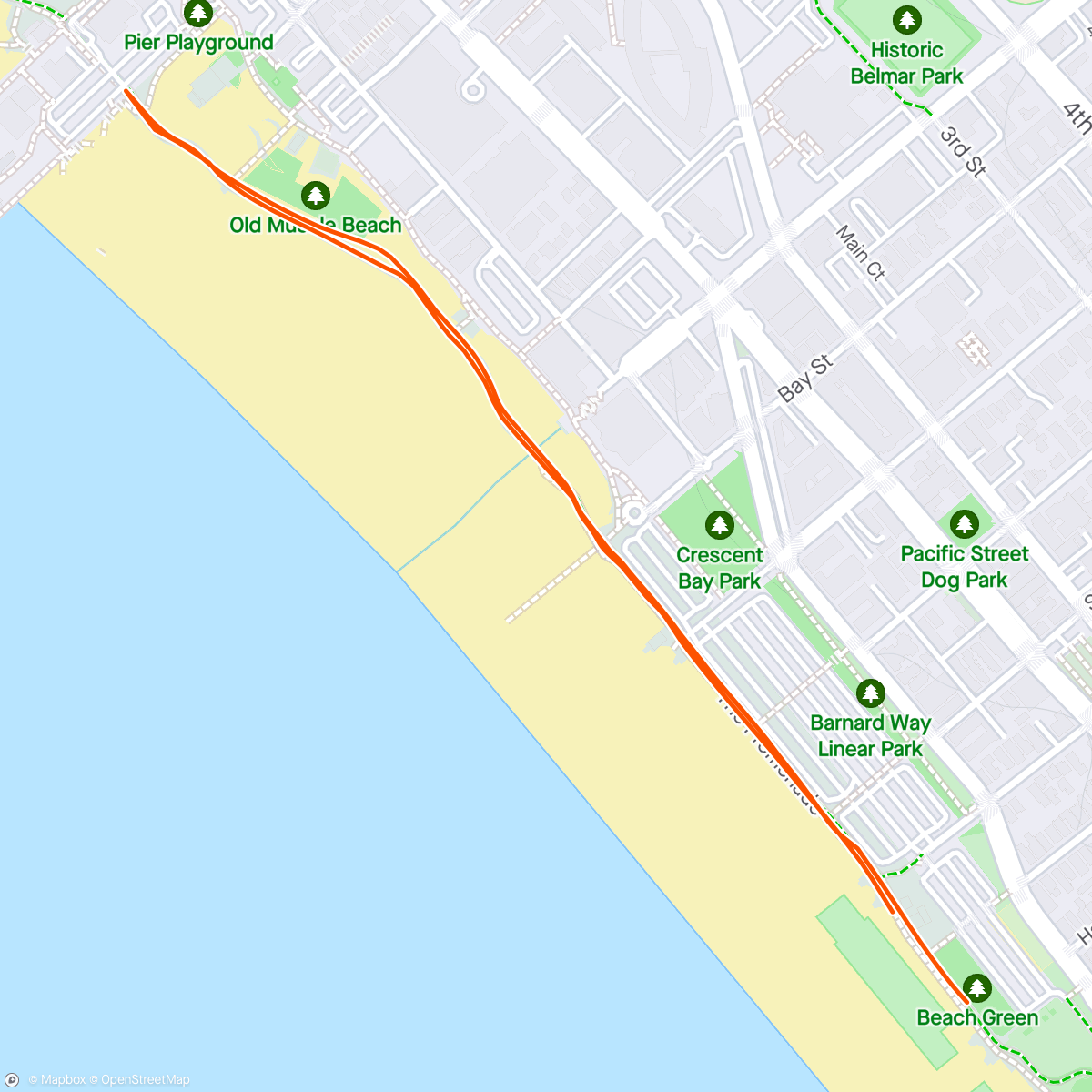 Map of the activity, Morning Run/Walk w/ Leila
