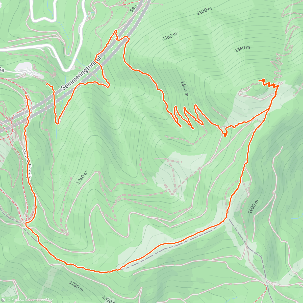 Map of the activity, Sonnwendstein