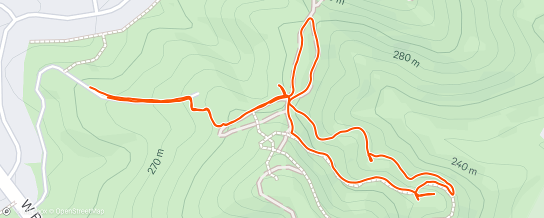 Map of the activity, Lunch Trail Run