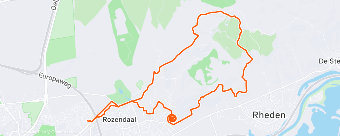 Map of the activity, Morning Run on Sunday ☀️