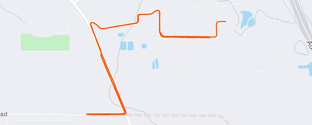 Map of the activity, Afternoon Run