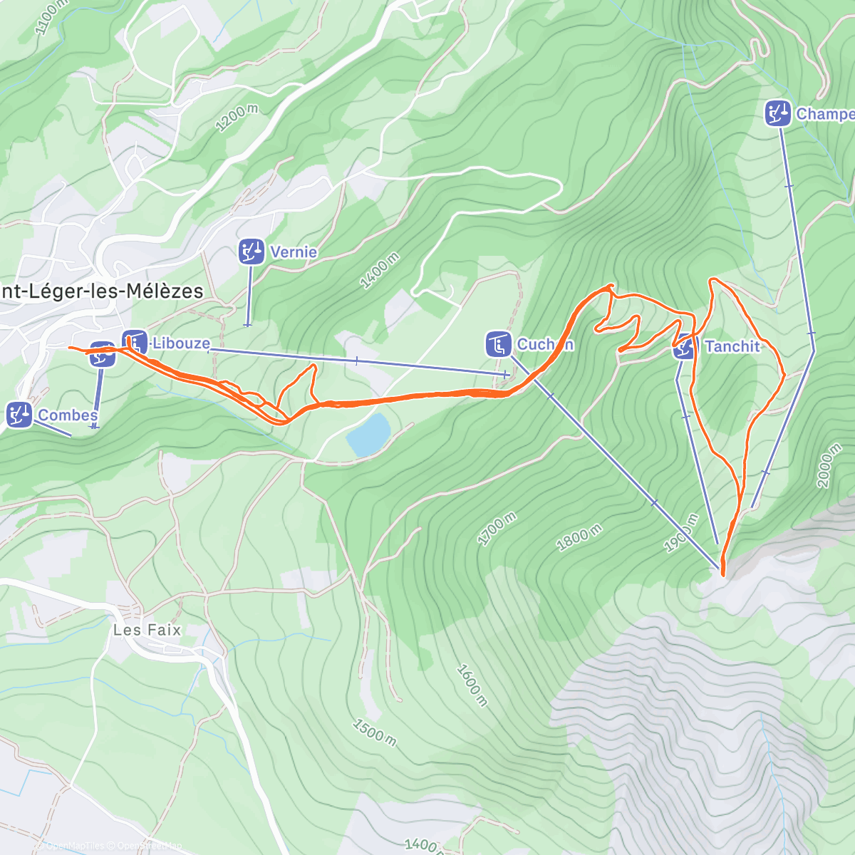 Carte de l'activité St Léger