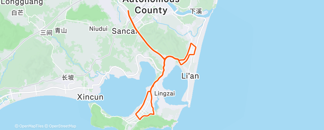 Map of the activity, Morning Ride