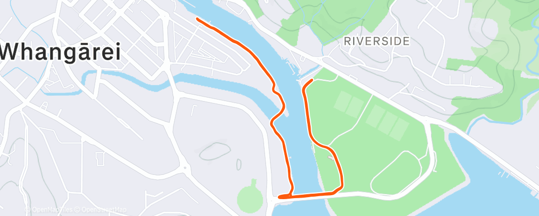 Map of the activity, Parkrun