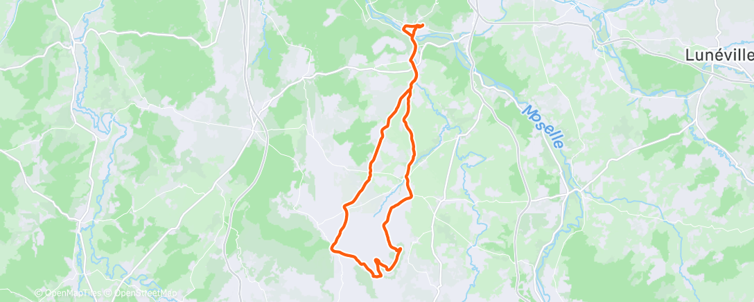 Map of the activity, Sortie vélo dans l'après-midi