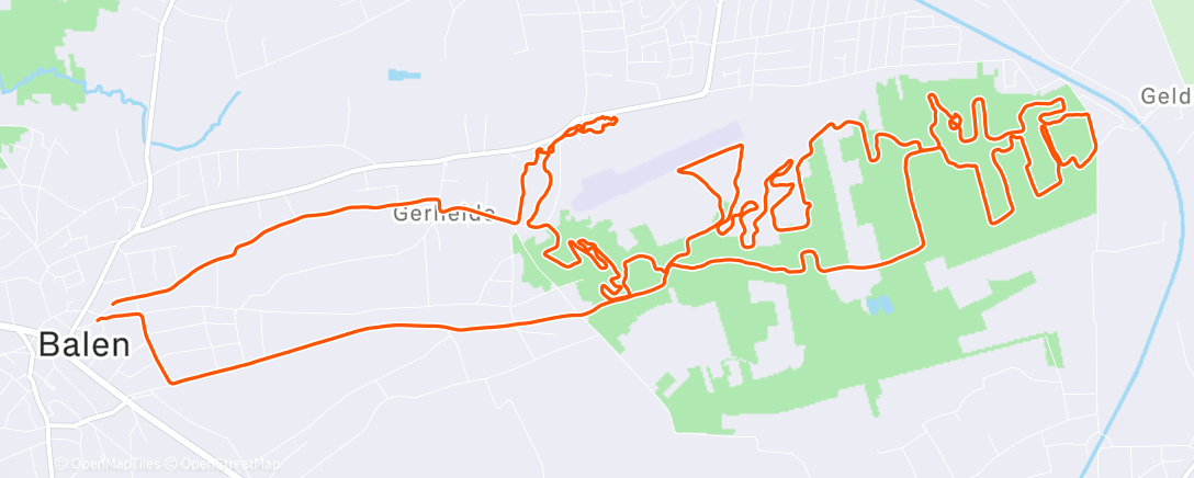 Map of the activity, Ochtendrit op mountainbike