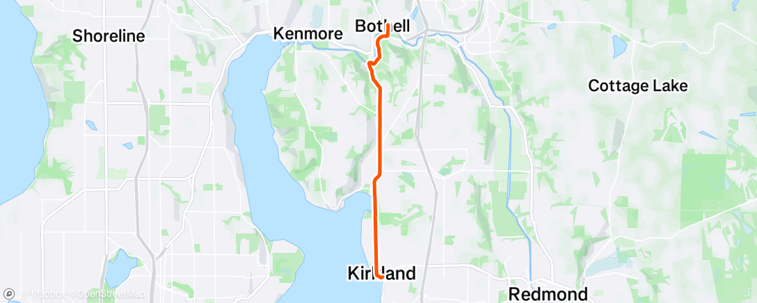 Map of the activity, Morning Ride