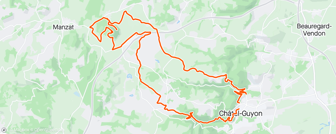 Map of the activity, Sortie en VTT électrique dans l'après-midi