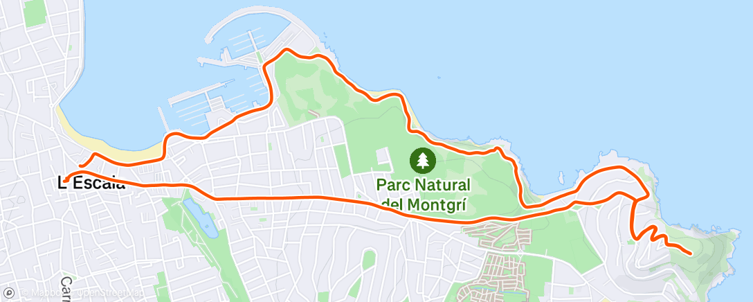 Map of the activity, HIKE - Torre de Montgó