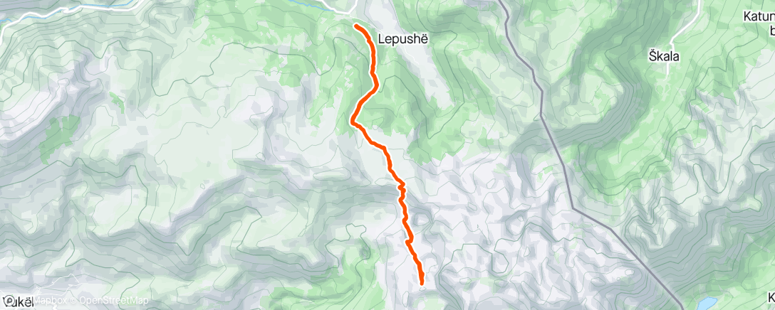 Map of the activity, Somewhere in the direction of Theth