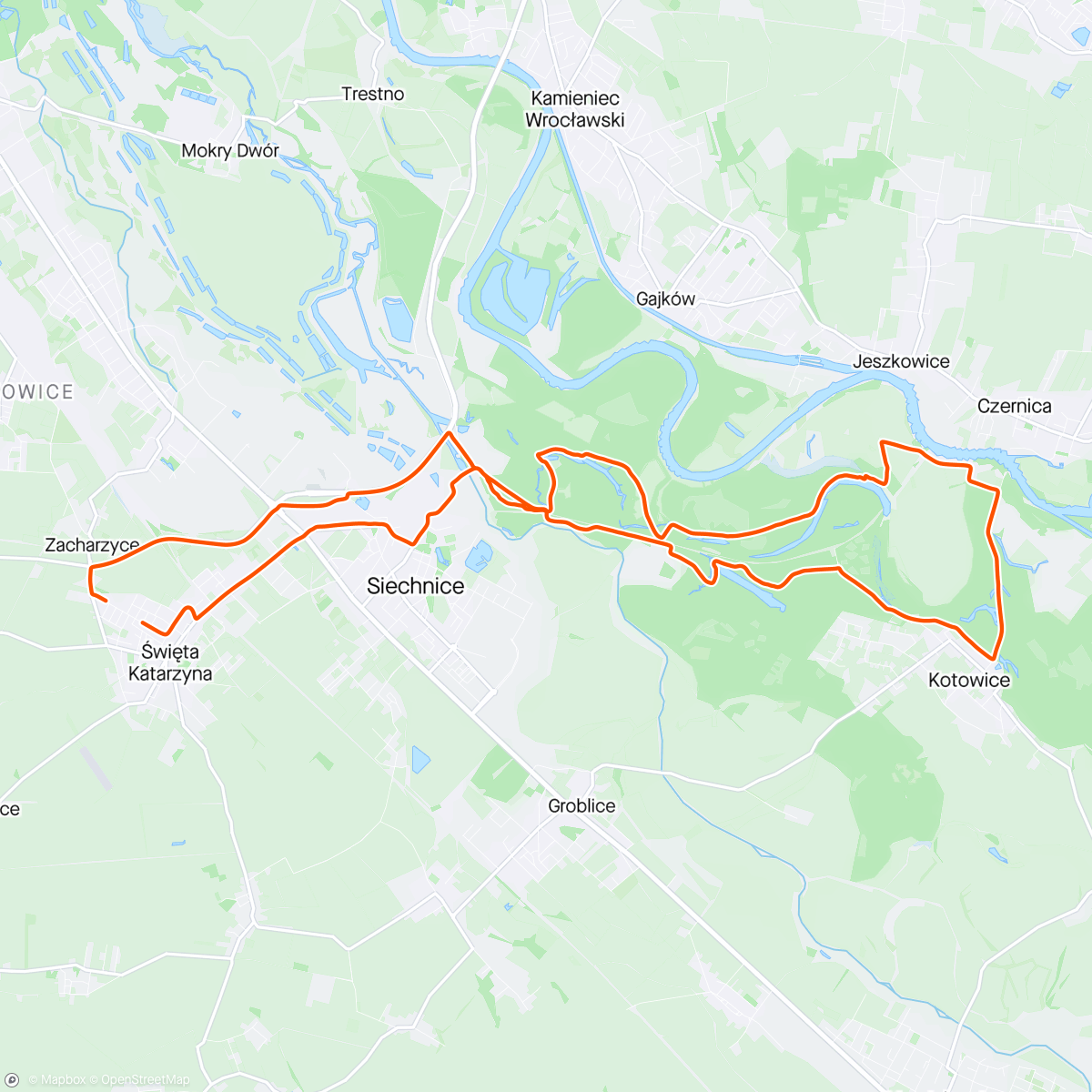 Map of the activity, Afternoon Mountain Bike R