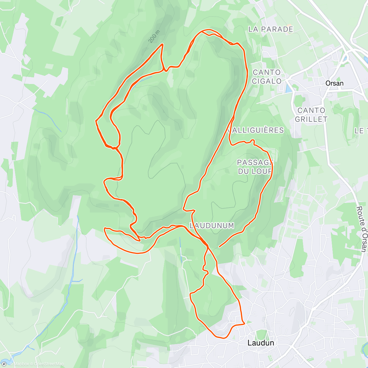 Map of the activity, Sortie enduro au camp de Cesar - Retour au bercail