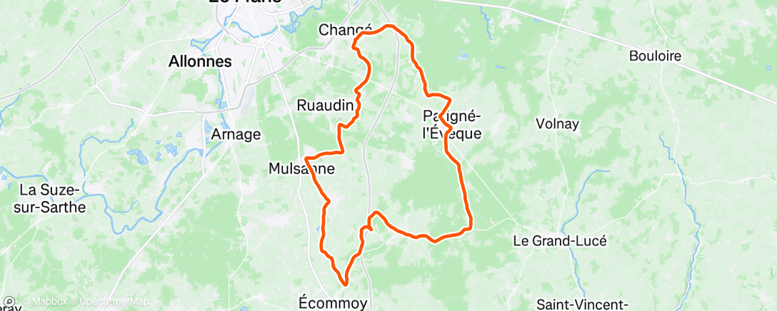 Map of the activity, Sortie papotage avec mon Seb.